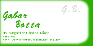 gabor botta business card