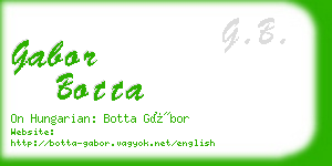 gabor botta business card